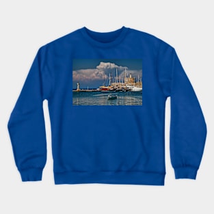 Greece. Rhodes. Harbor. Crewneck Sweatshirt
